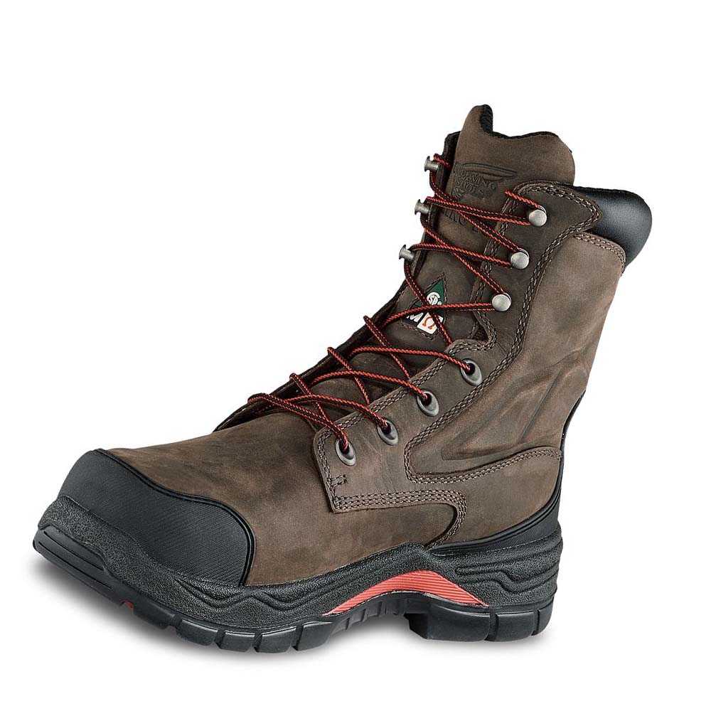 Red Wing King Toe® ADC 8-inch CSA Metguard Safety Toe Men's Waterproof Boots Taupe | ZA 415FDN